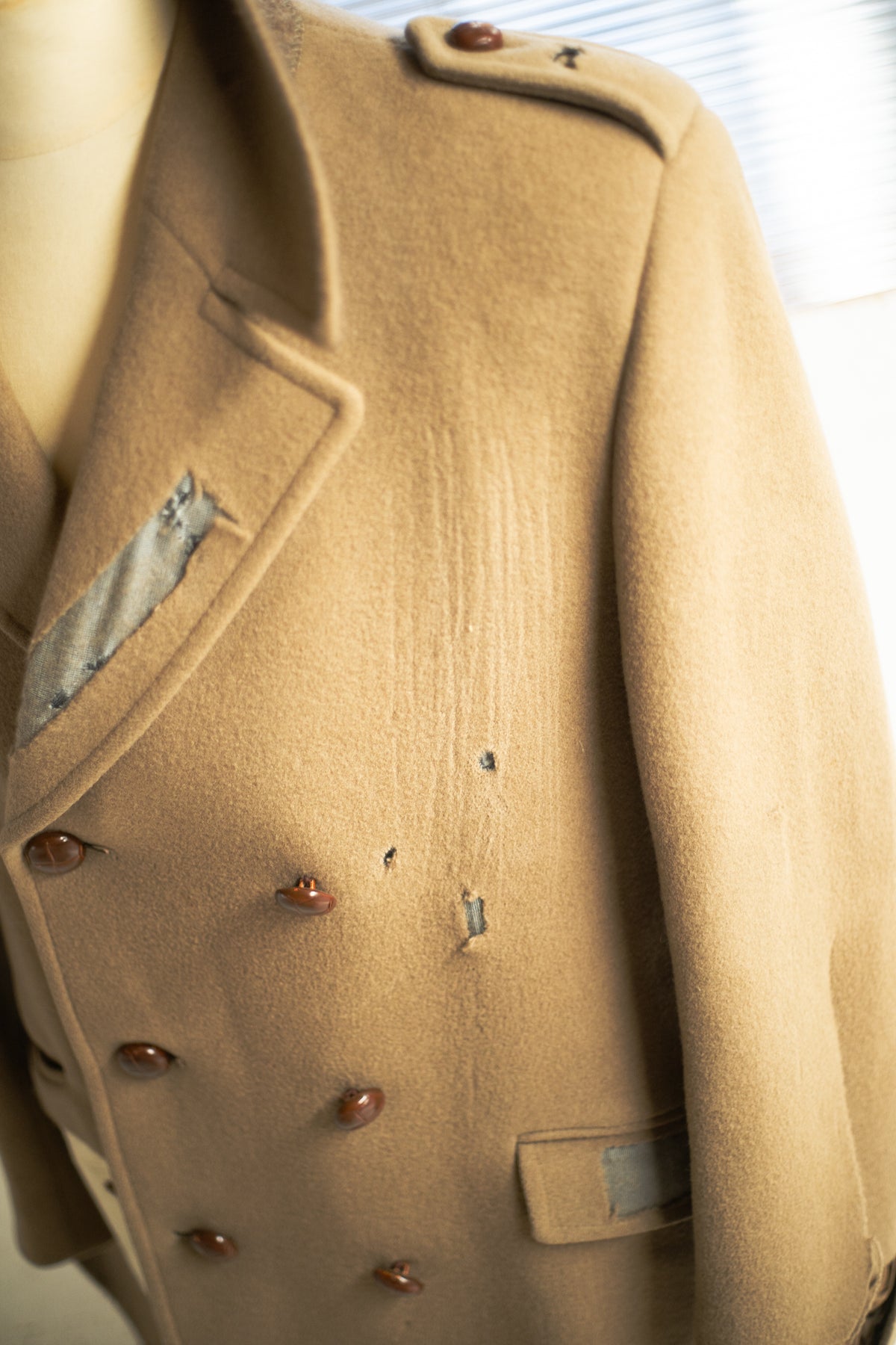 Thrashed 1970s Theatrical Overcoat Made In UK