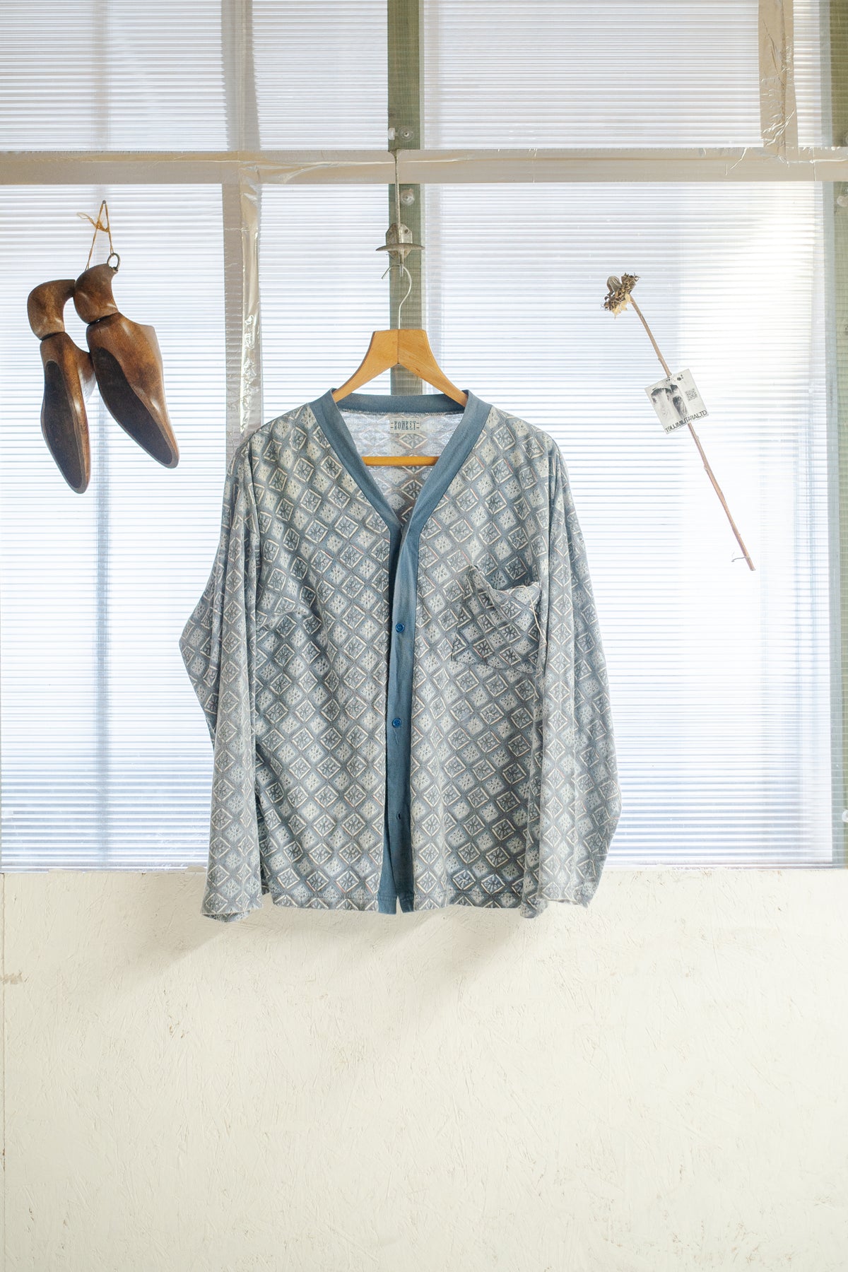 Vintage French 1980s Deco Pattern Cardigan Longsleeve
