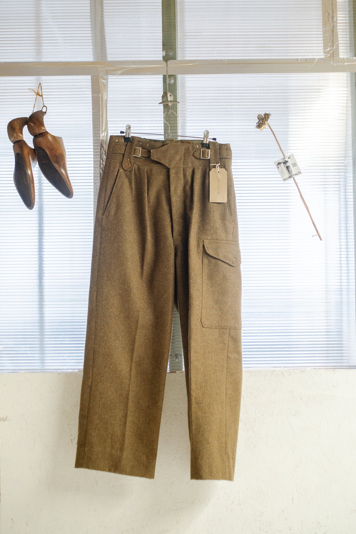 1949 Pattern Wide Legged British Army Trousers With Denim Waistband