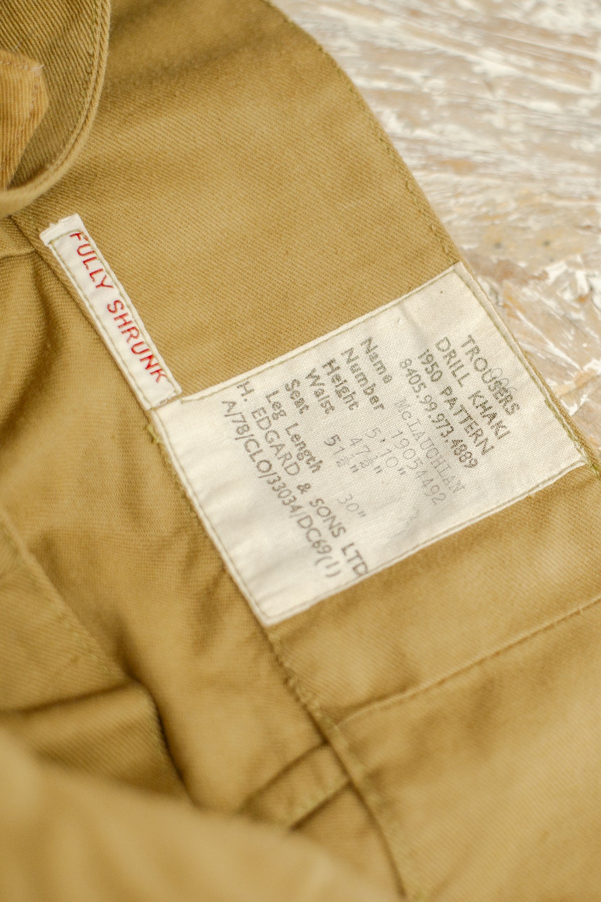 Post WW2 1950 Pattern British Army Ghurka Trousers Repaired And Patched