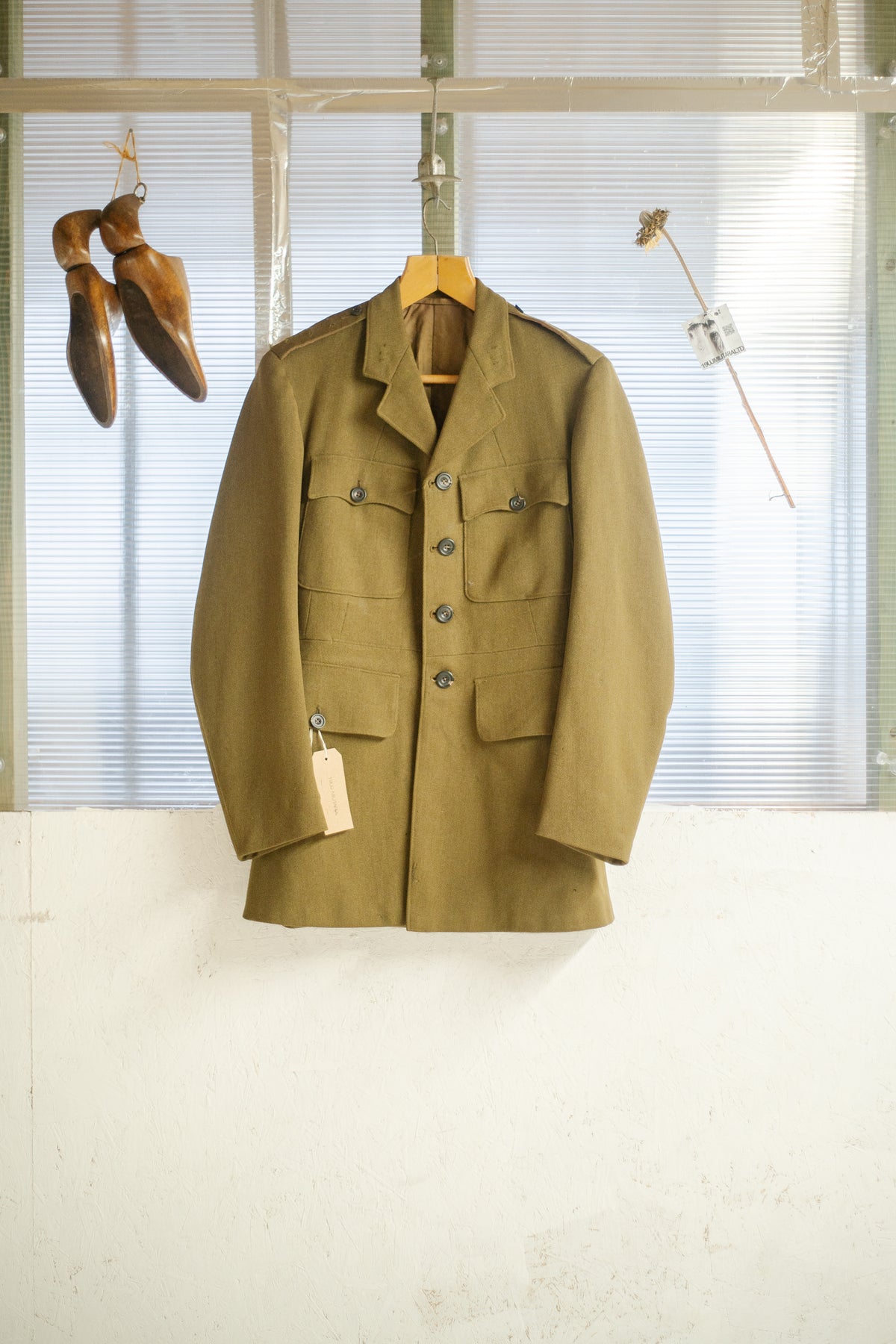 WW2 British Army Tunic With Civvie Horn Buttons