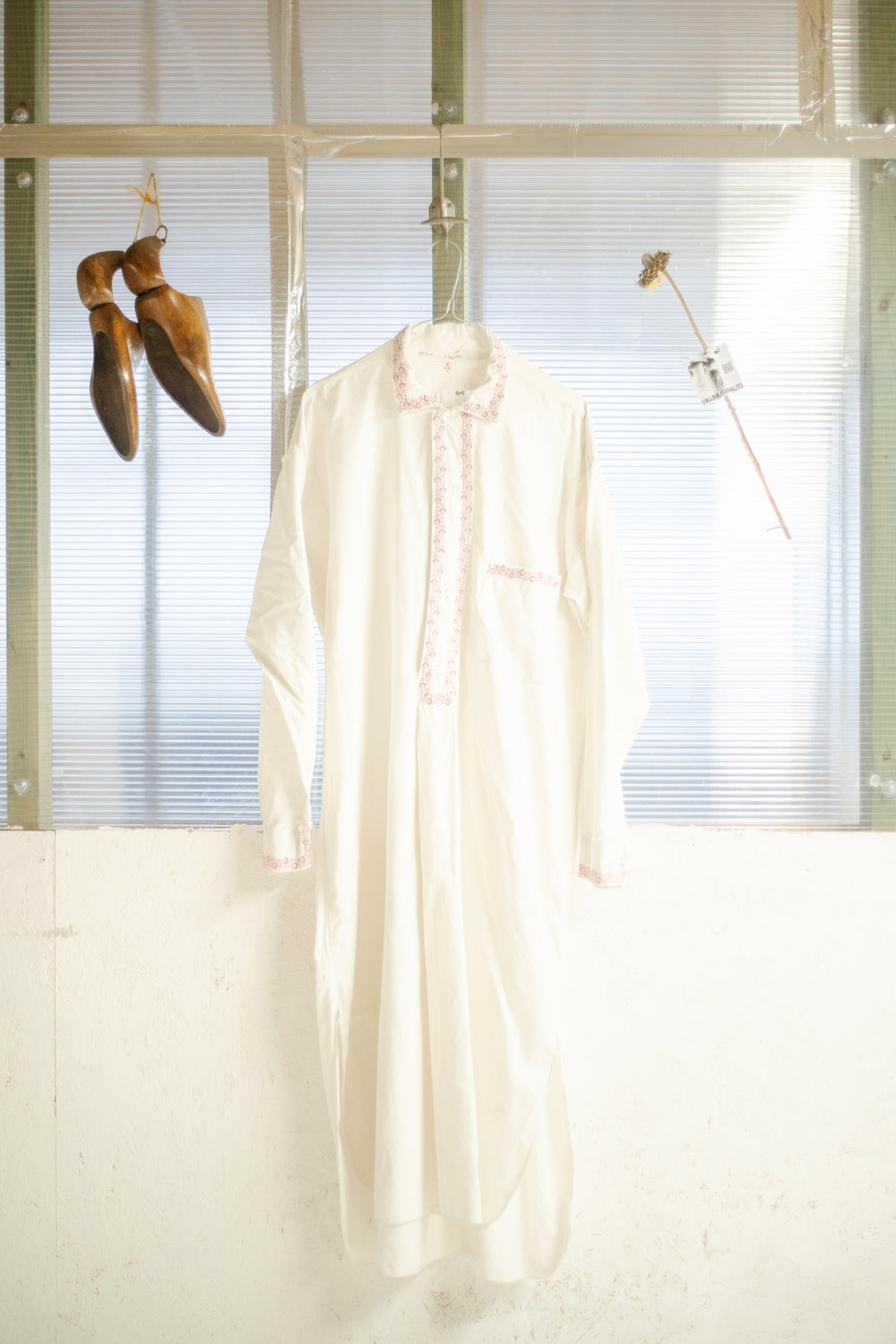 Antique French 1940s Night Shirt