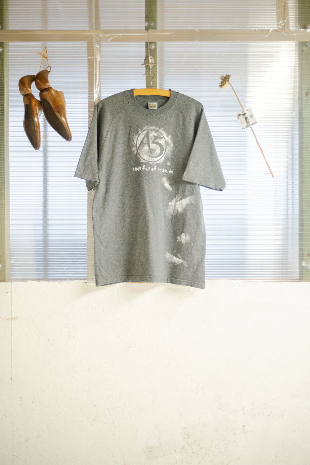 2000s Vintage Climber Chalk Print Tee By The North Face A5 Series (Raglan Sleeve)
