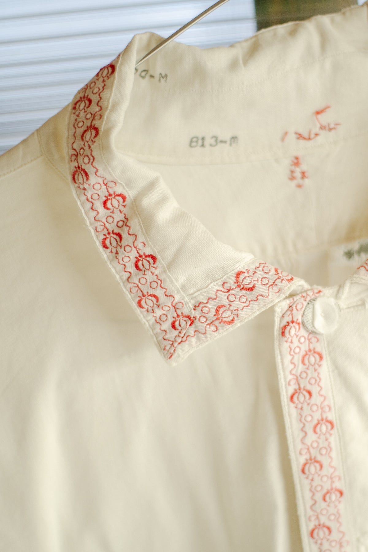 Antique French 1940s Night Shirt