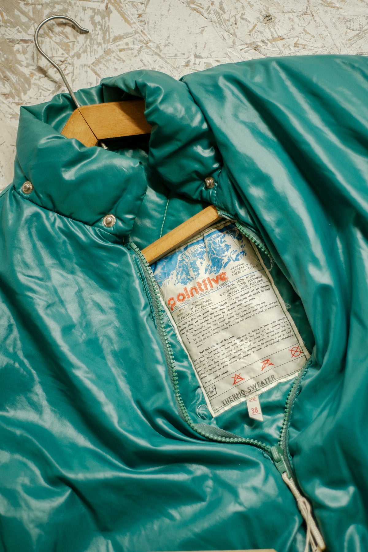 Vintage 1970s Two Way Zipper Down Jacket By "Point Five"