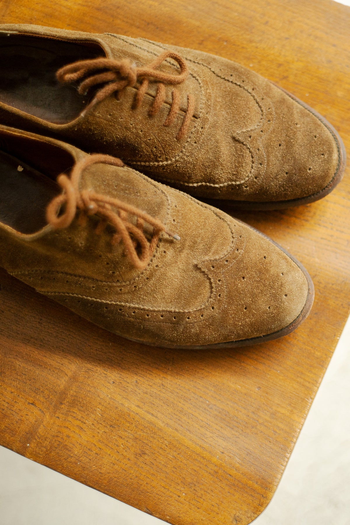 1940s British Suede Oxford Shoes UK8