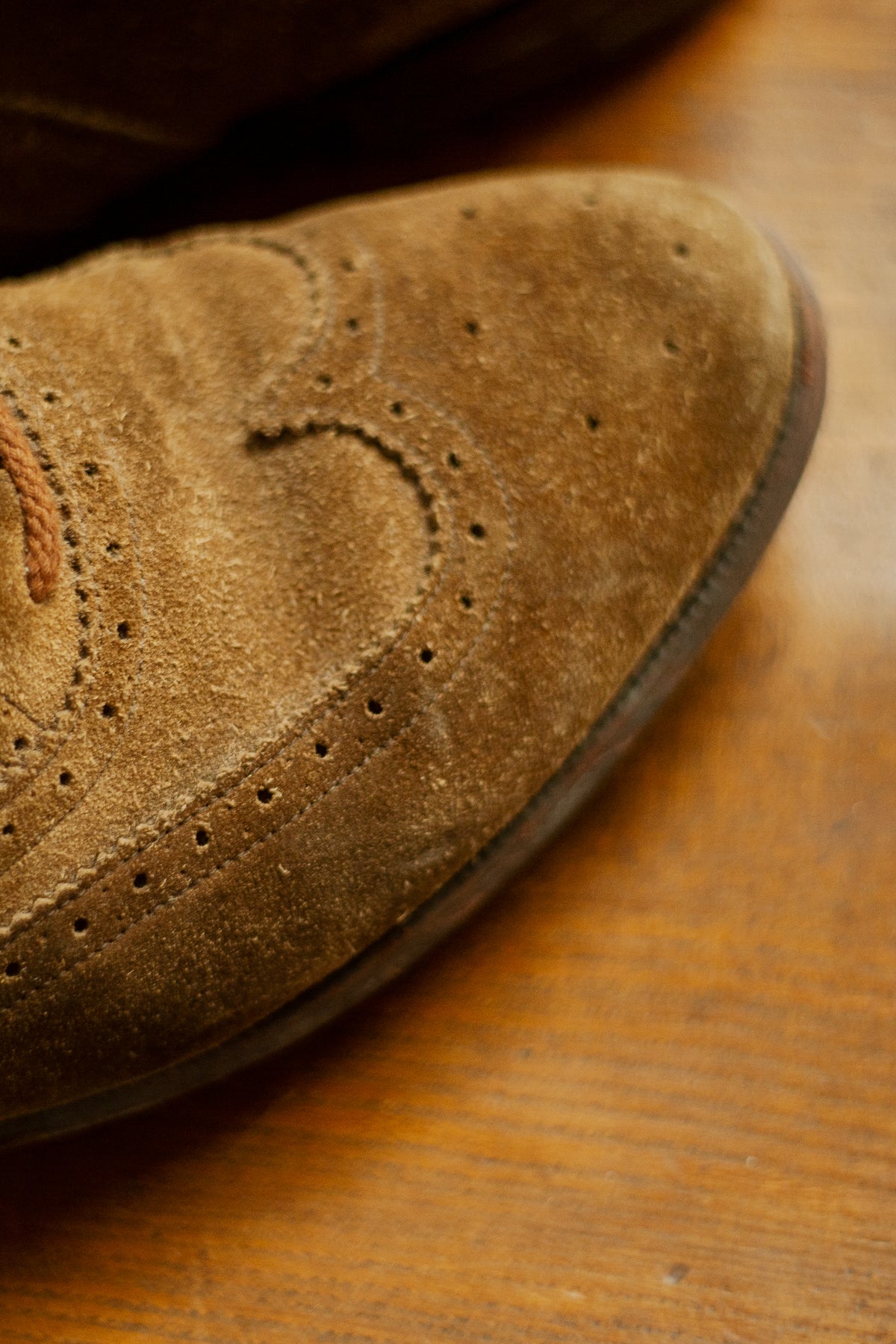 1940s British Suede Oxford Shoes UK8