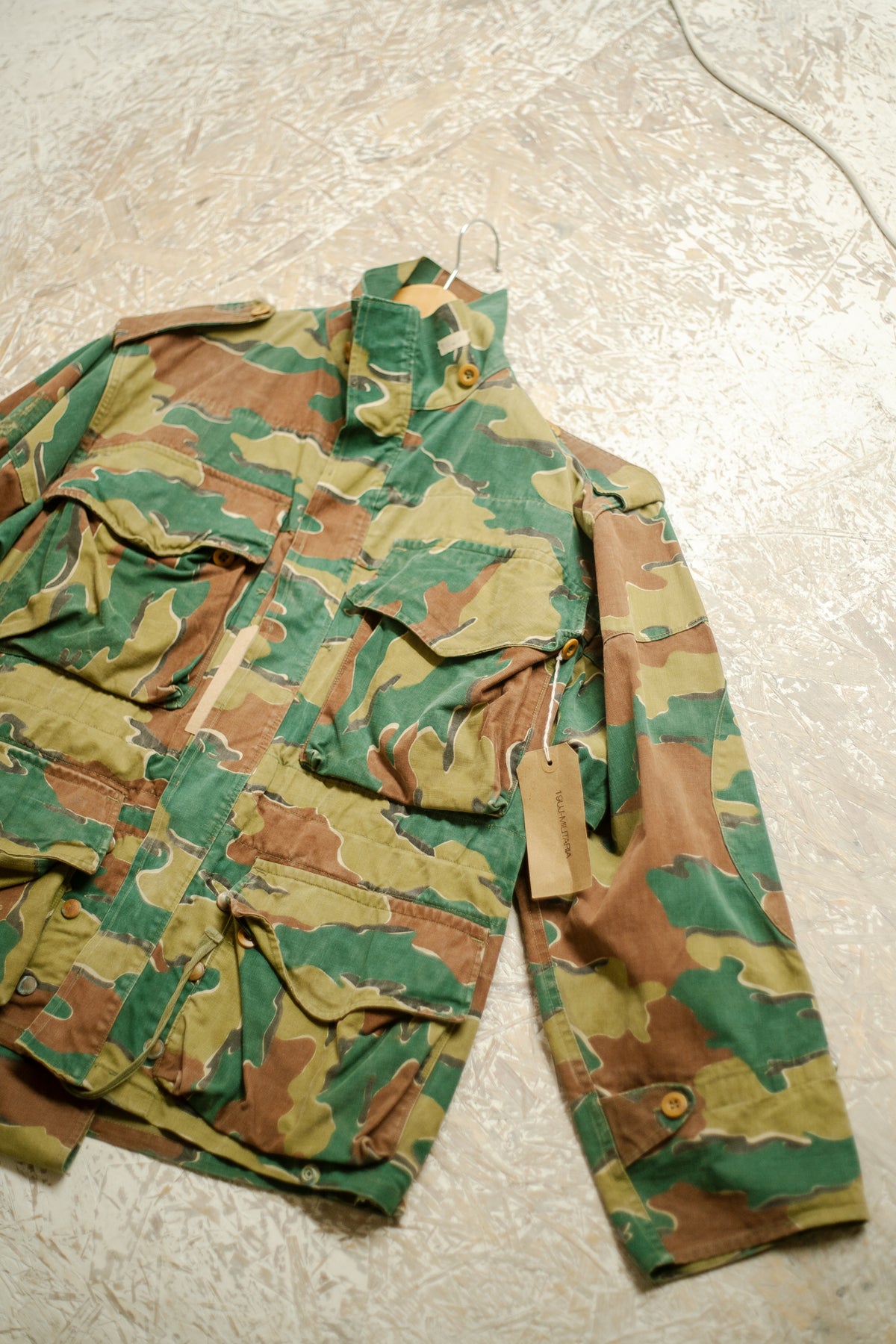 1958 Belgian Jigsaw Camo Para Tail Smock