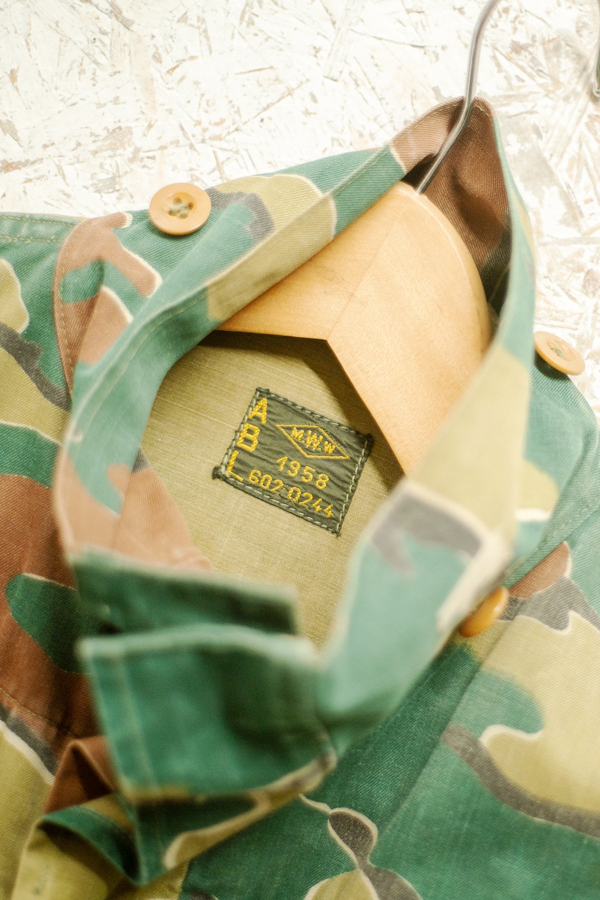 1958 Belgian Jigsaw Camo Para Tail Smock
