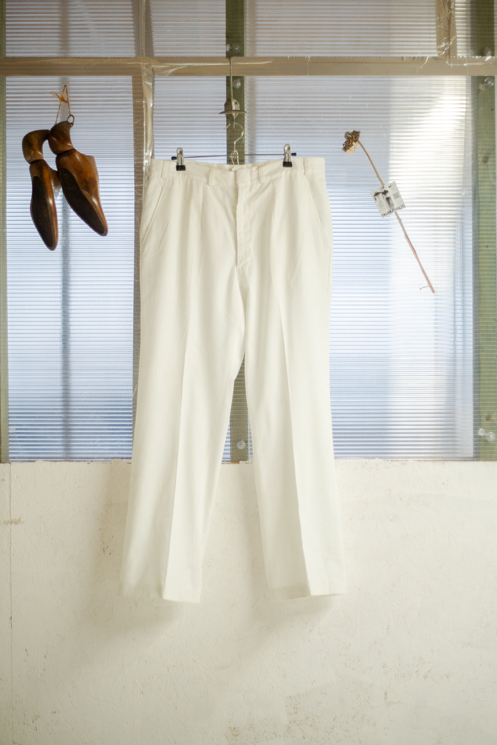 1970s British Cotton Dress Trousers