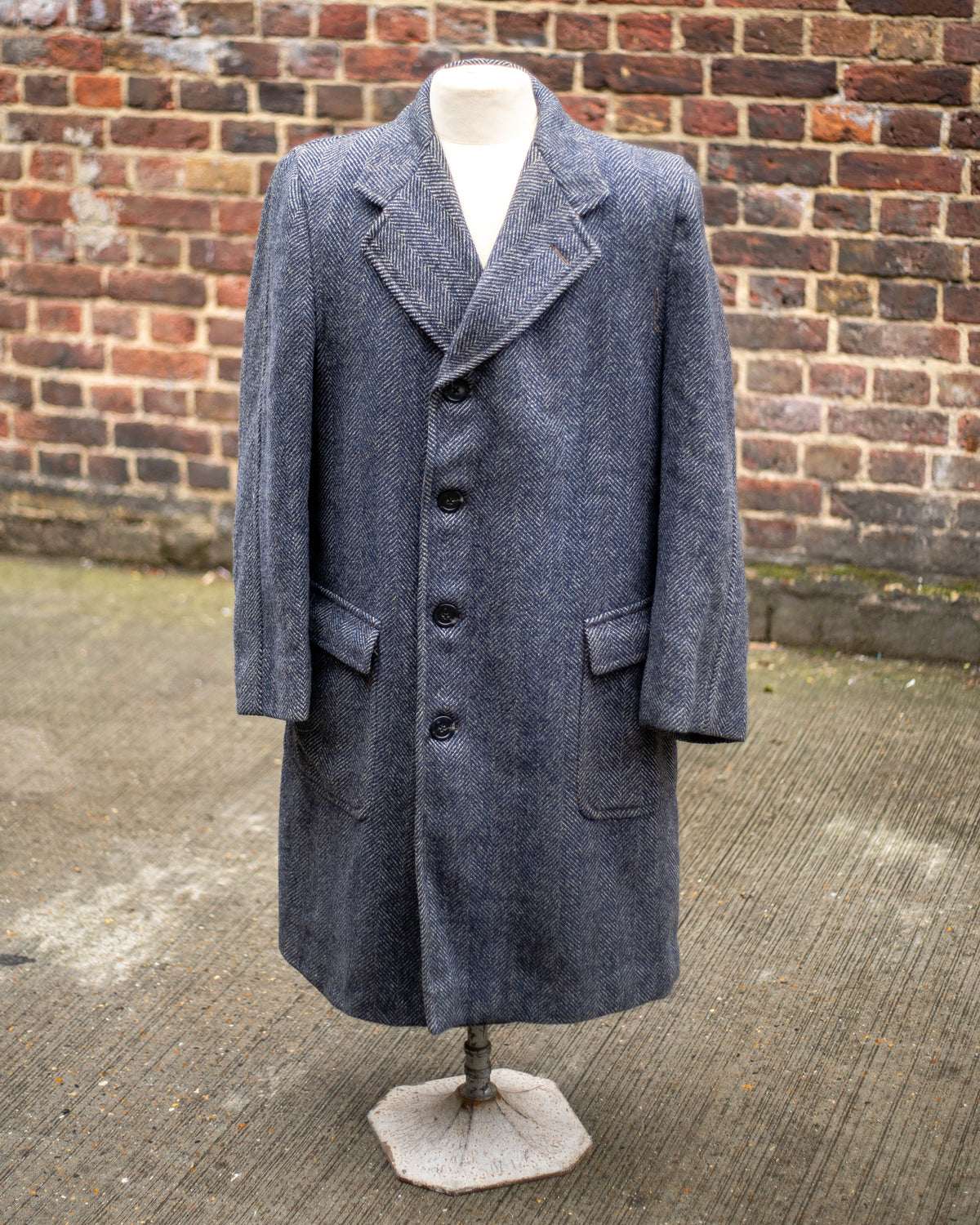 British 1930s Belt Back Overcoat By Montague Burton Laird