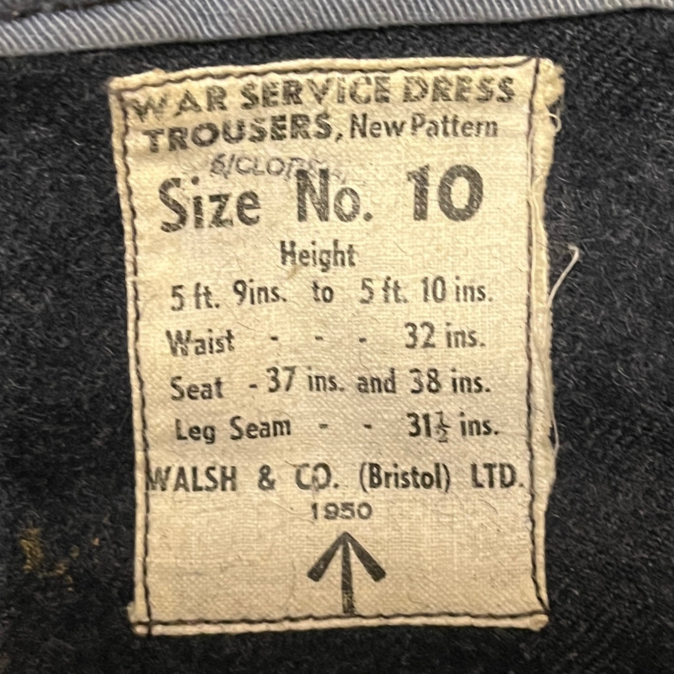 Post WW2 Dated 1950 RAF Wool Trousers