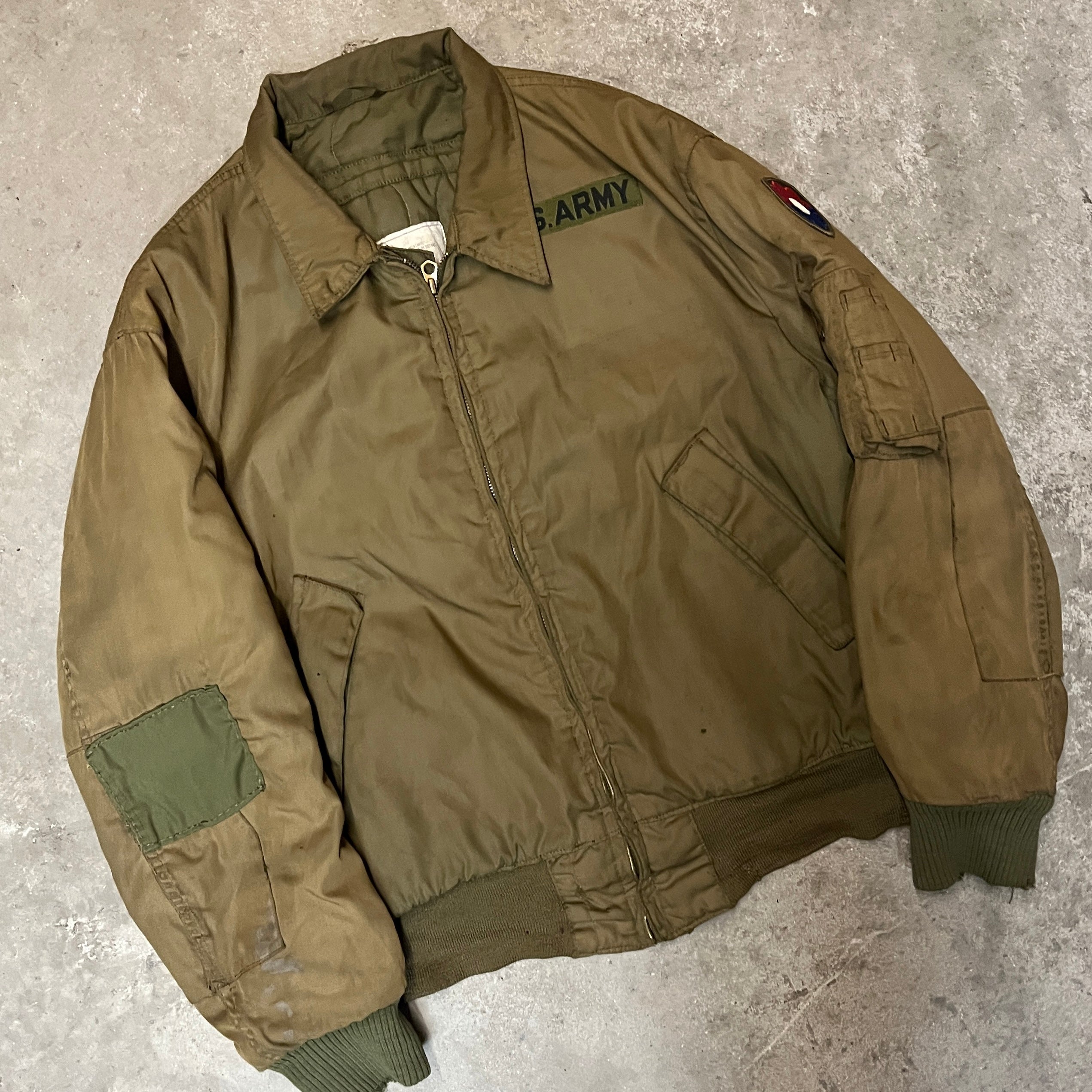 US Army 1970s 1980s Bomber Jacket With Scovill 