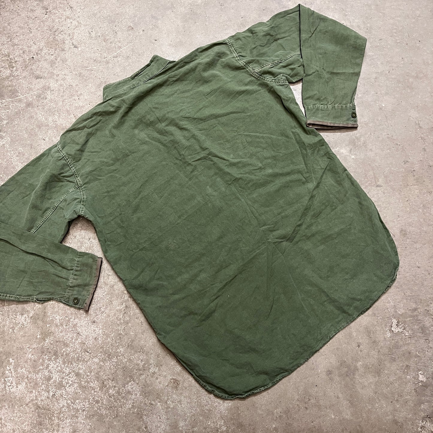Darn Repair 1970s Swedish Army Shirt