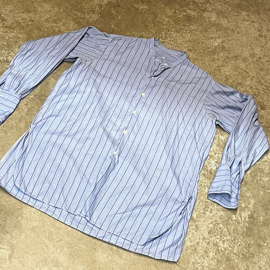 1930s Striped Collarless Shirt