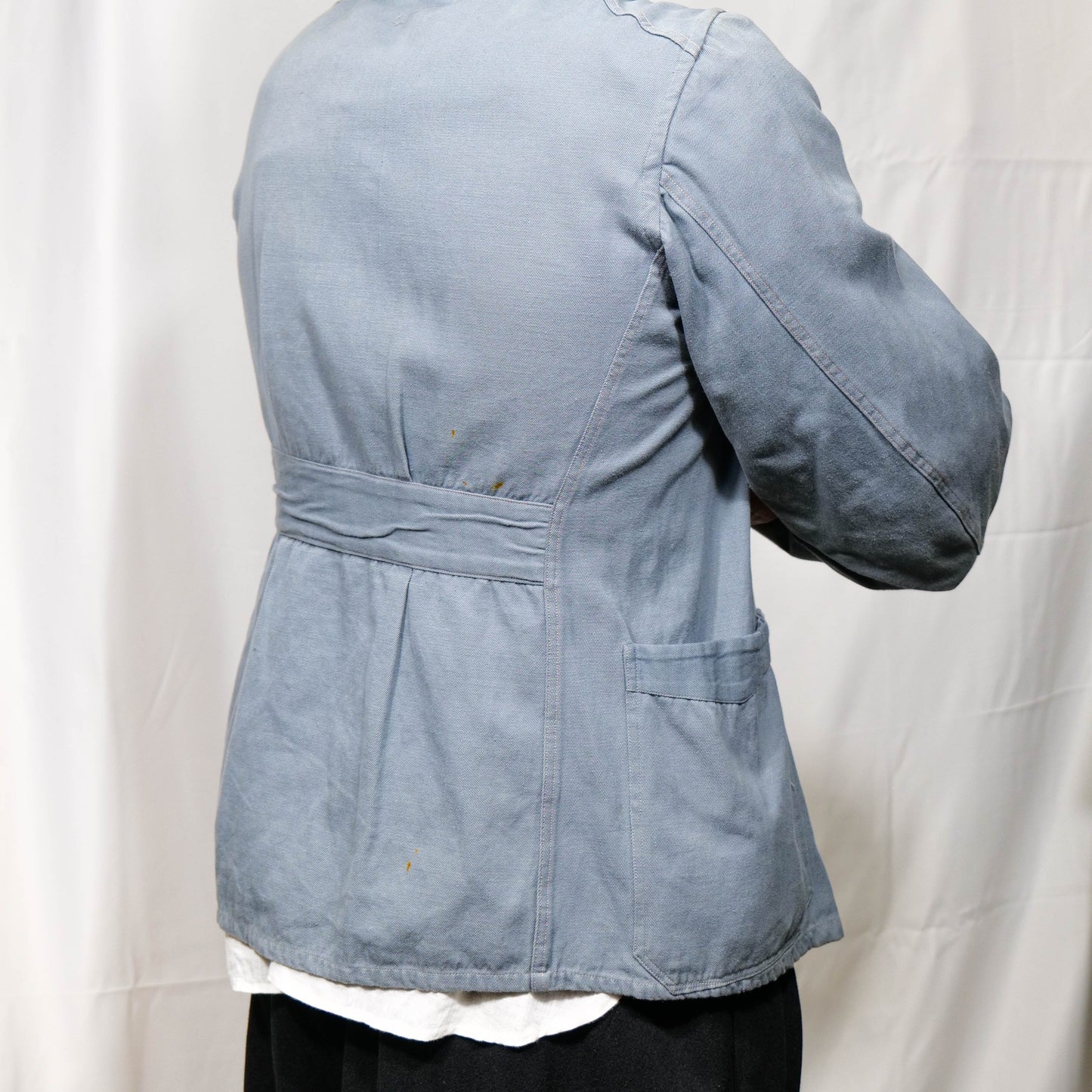 European 1930s Beltback Cotton Drill Workwear Jacket