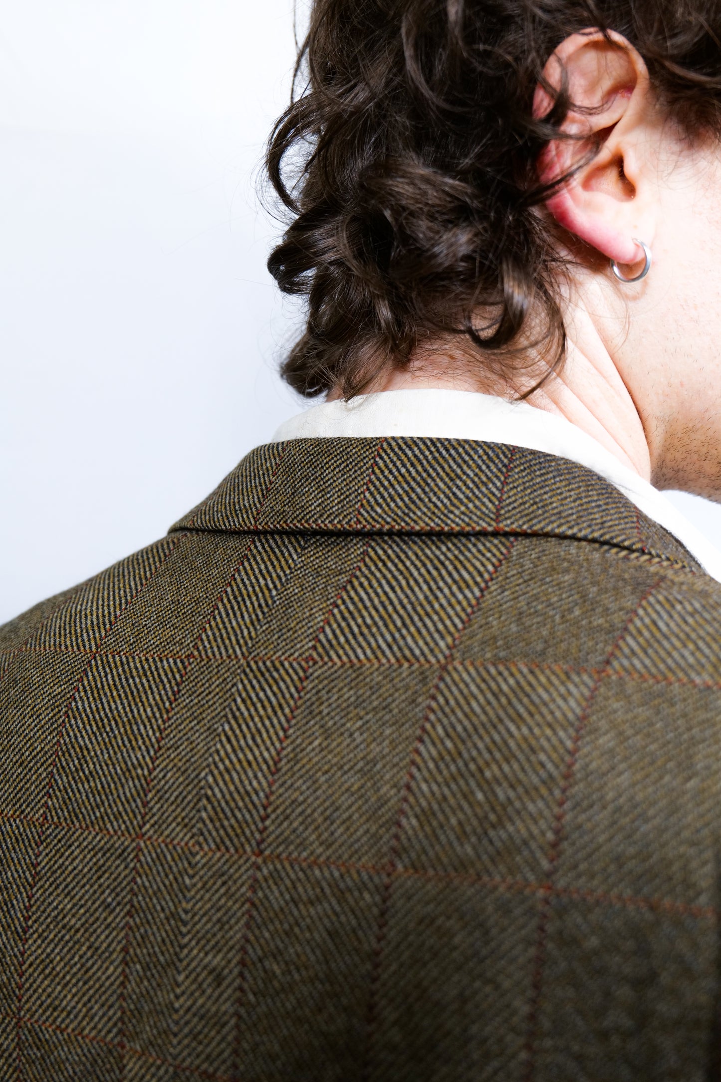 British 1960s Windowpane Check Blazer By Henry Poole Of Savile Row