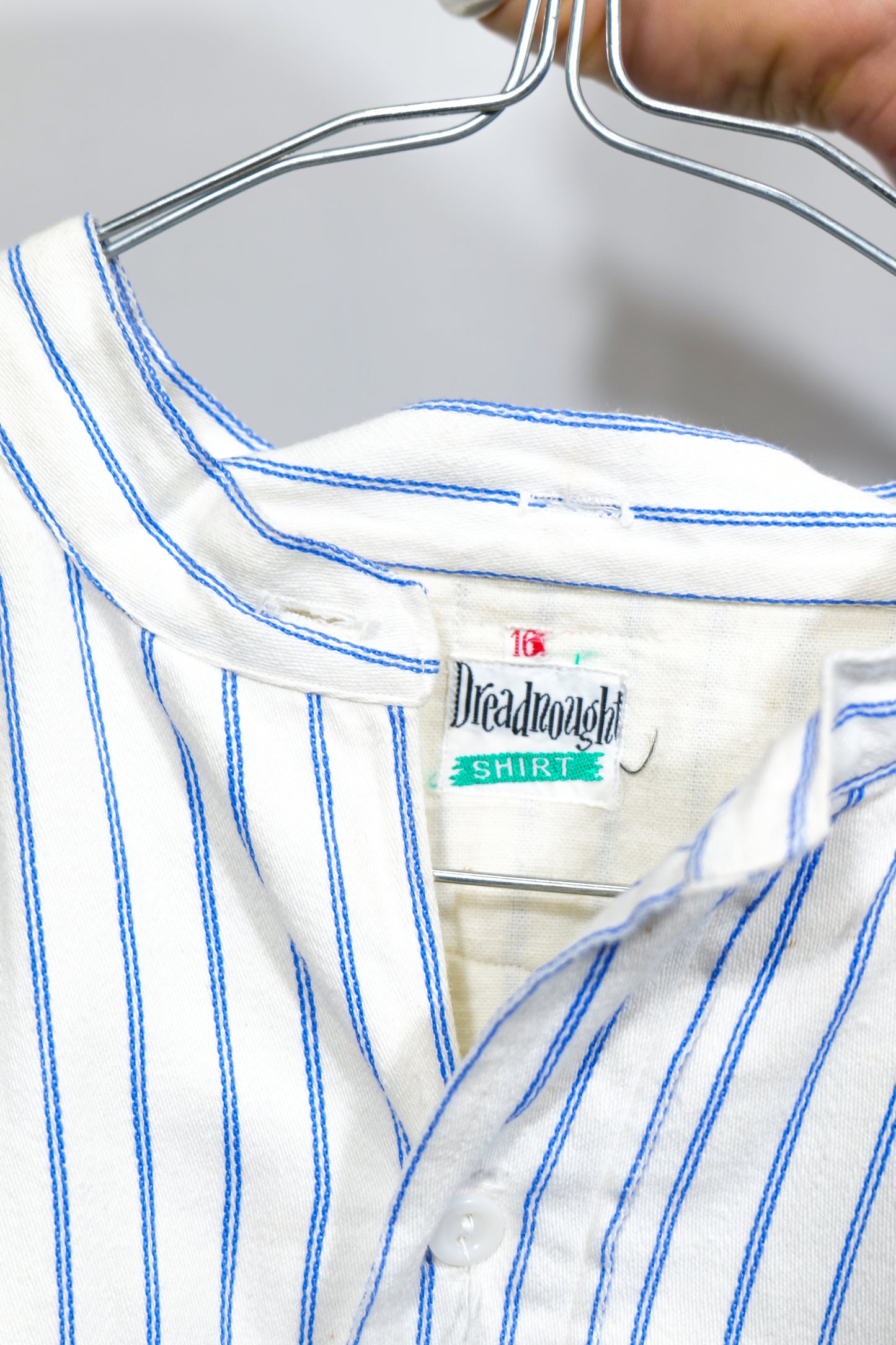 British 1940s Collarless Workwear Shirt