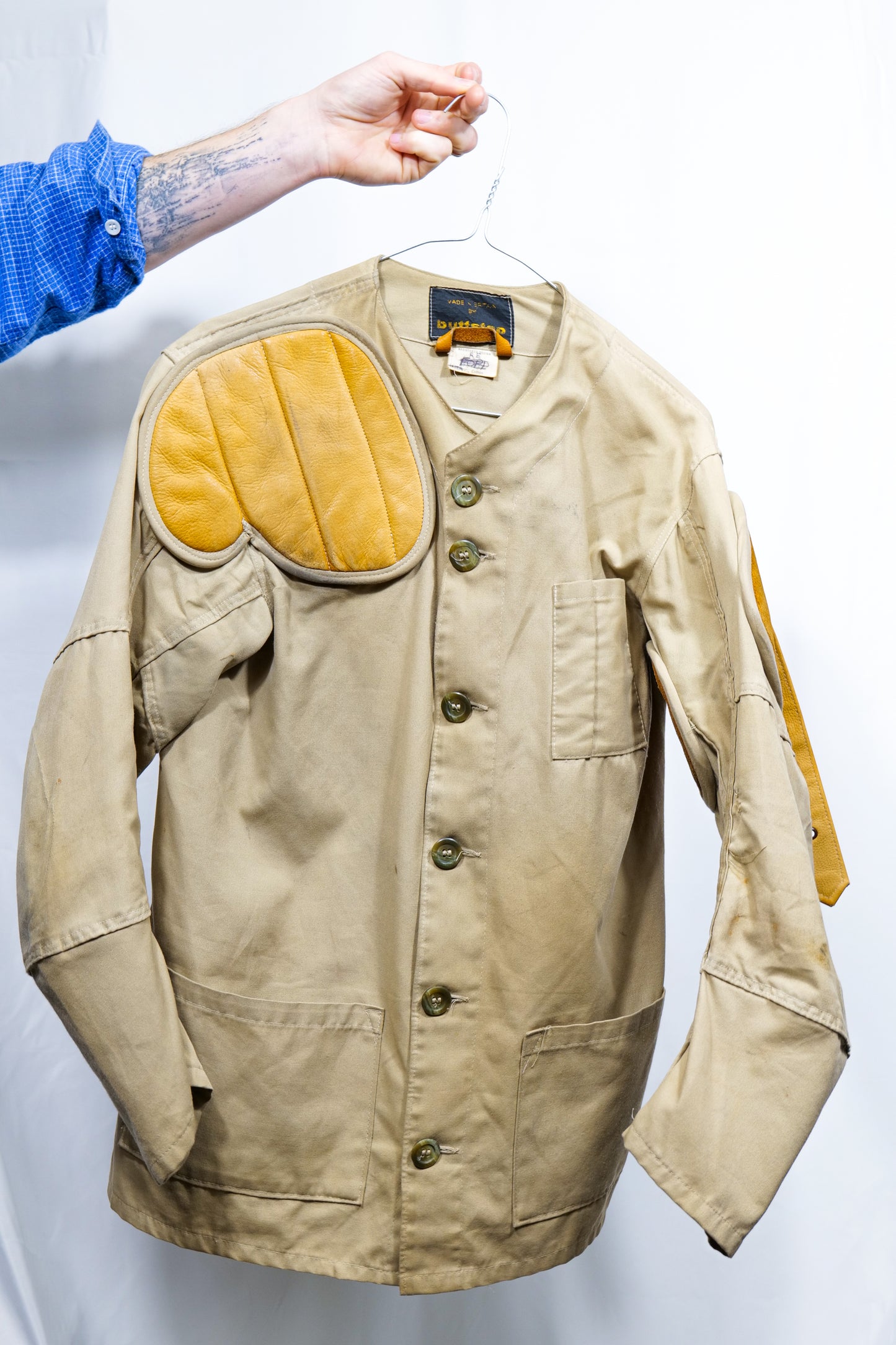 British 1960s Padded Details Shooting Jacket