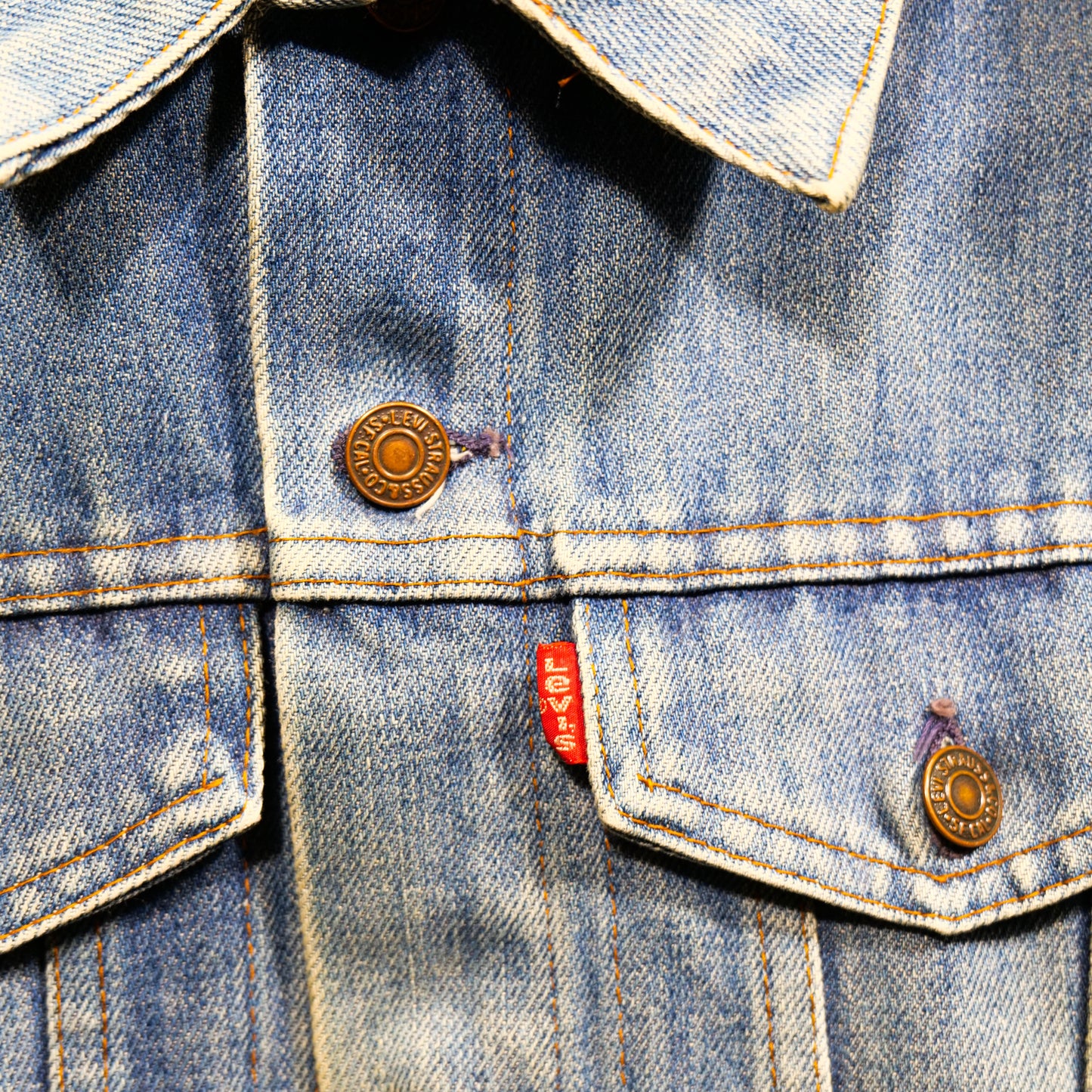 Dated 1973 Levi’s Faded Honeycomb Denim Jacket