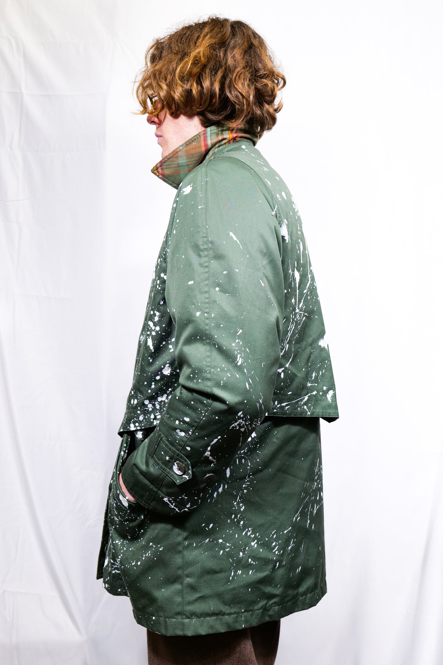 British 1970s 1980s Paint Splatter Parka