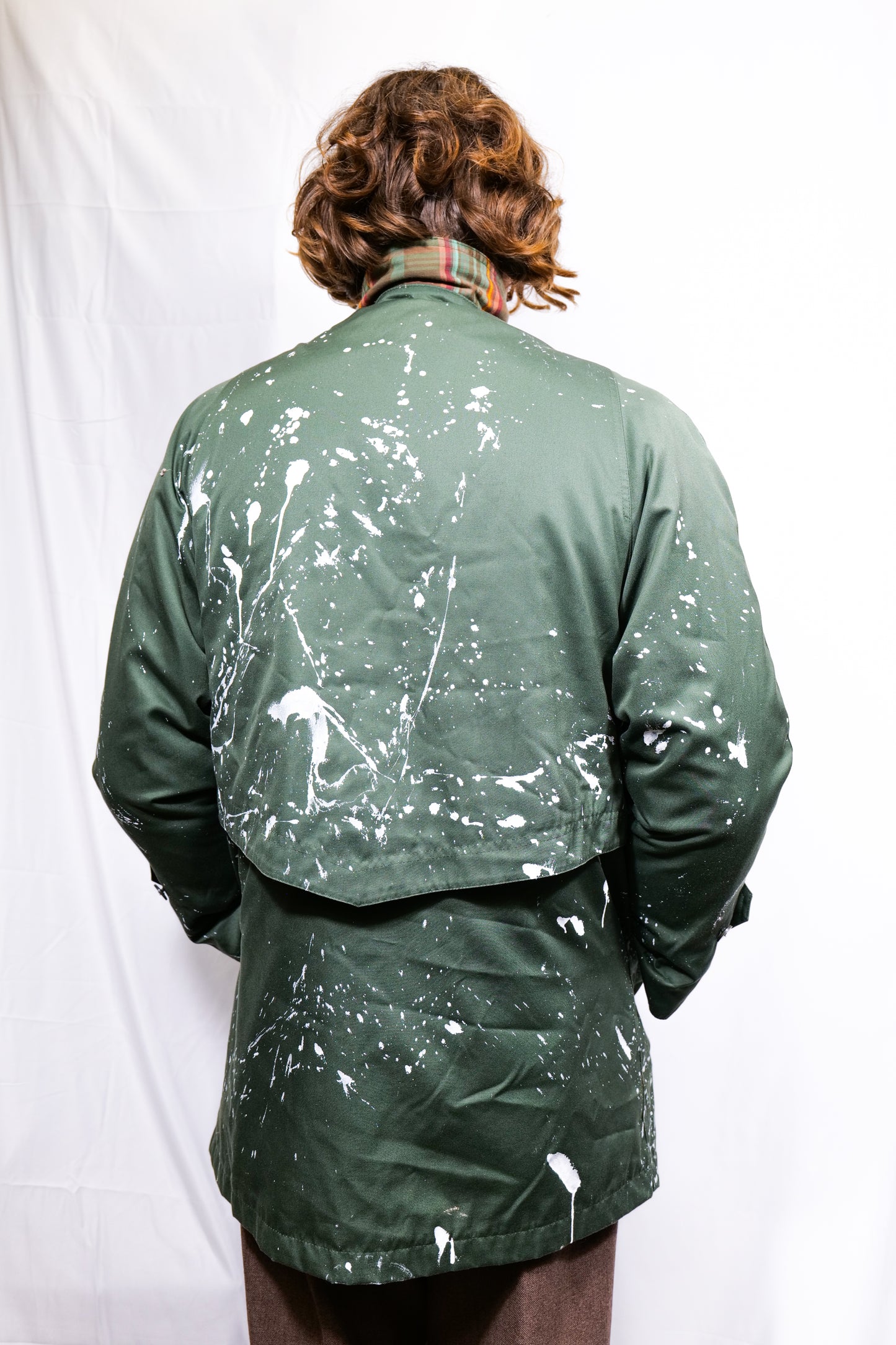 British 1970s 1980s Paint Splatter Parka