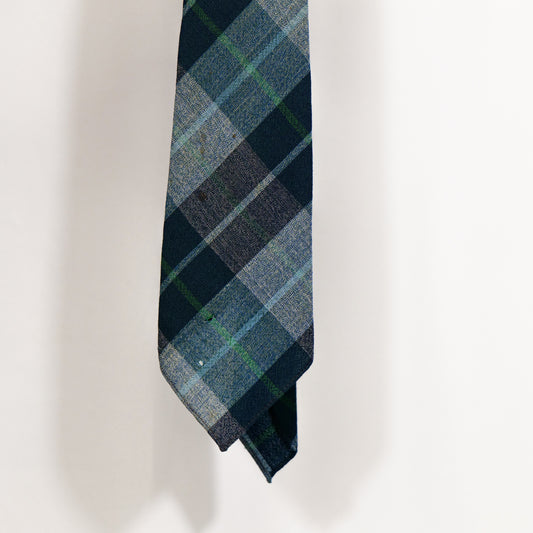 British 1940s Wooden Tie By "Grenville" Minty Colourway