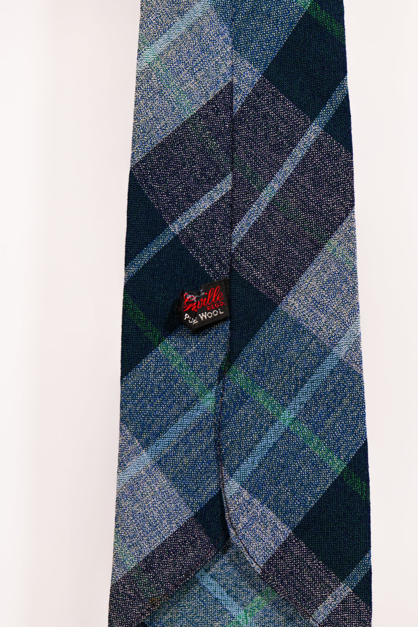 British 1940s Wooden Tie By "Grenville" Minty Colourway