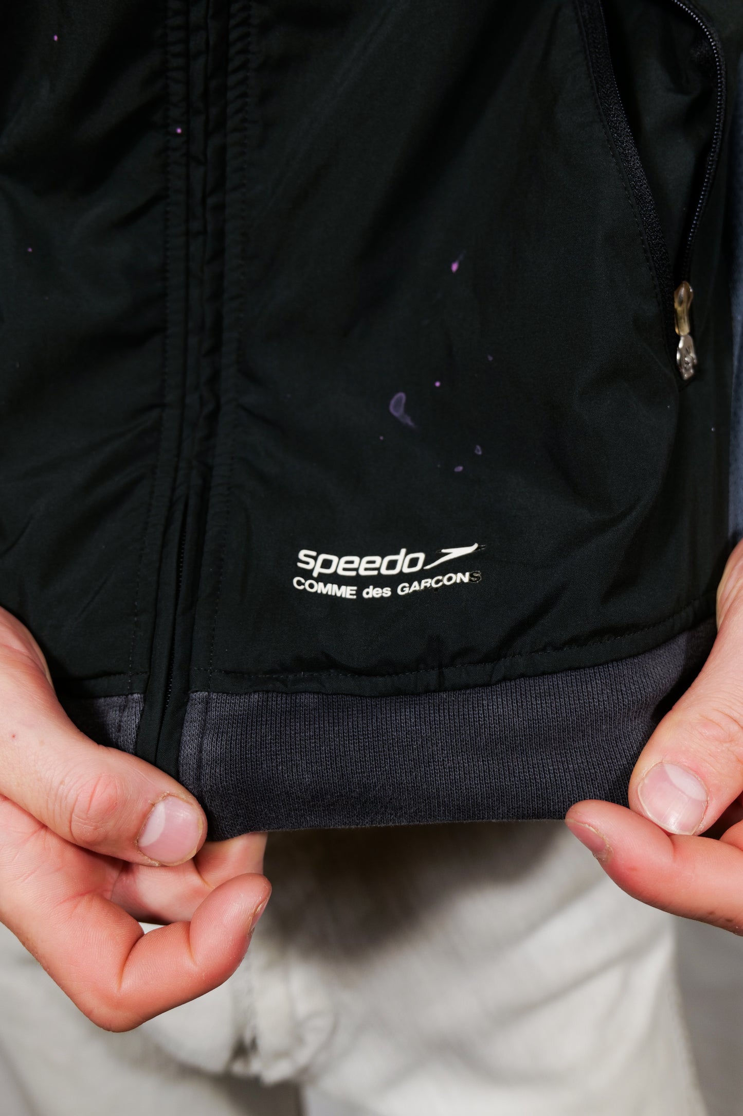 Speedo Comme Garçons Thrashed & Distressed Jacket
