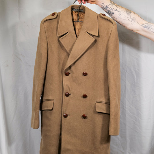 British 1970s Double Breasted Overcoat By "Maculette"