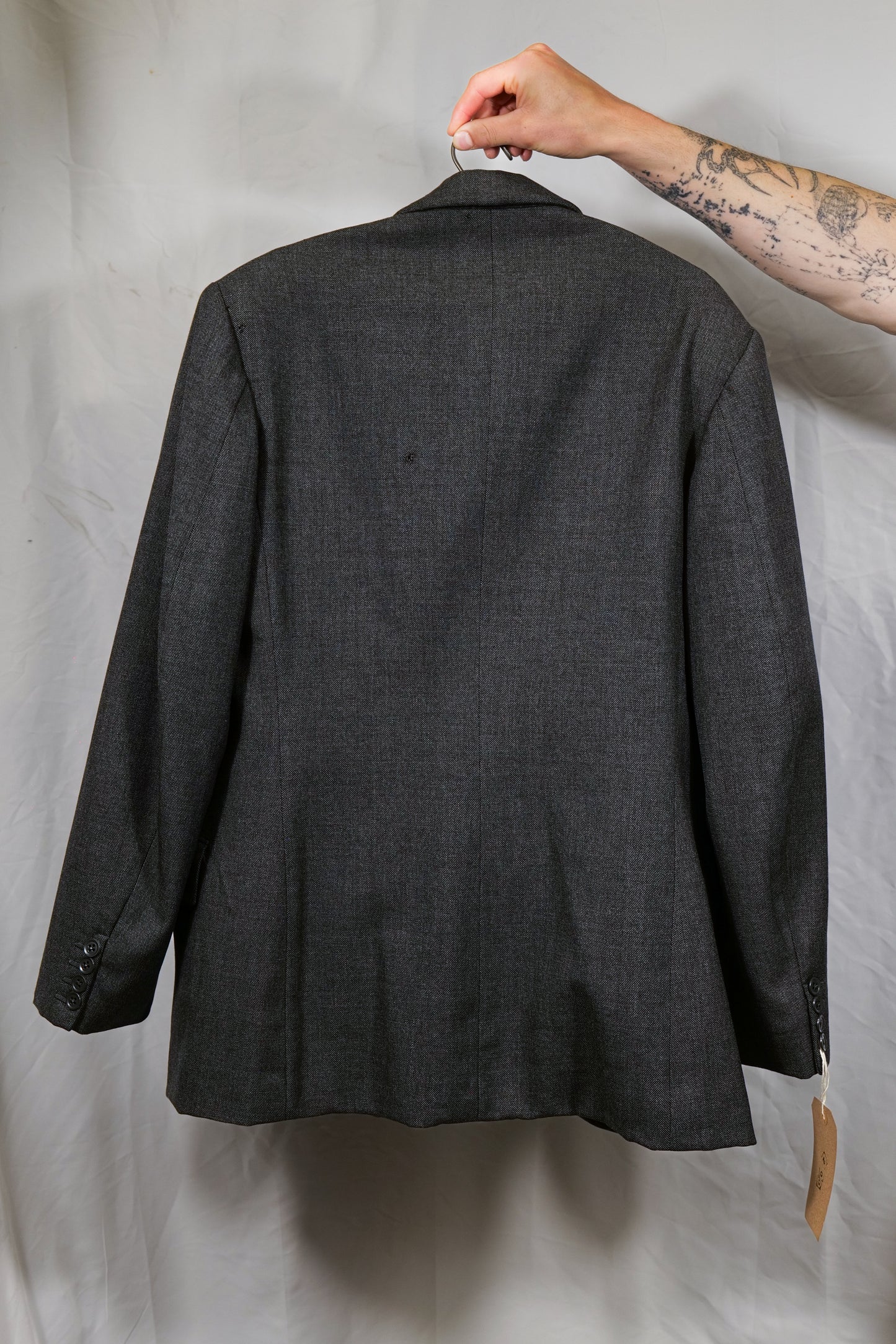 British 1940s Barathea Dot Weave Peak Lapel DB