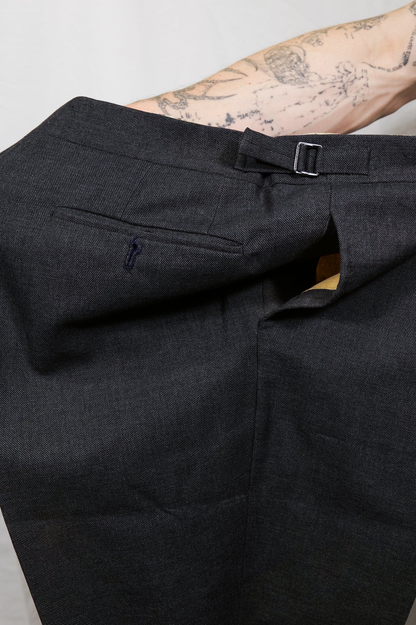 British Bespoke Tailor Made 1980s Does 1940s Barathea Suit By John Morgan & Co Tailors