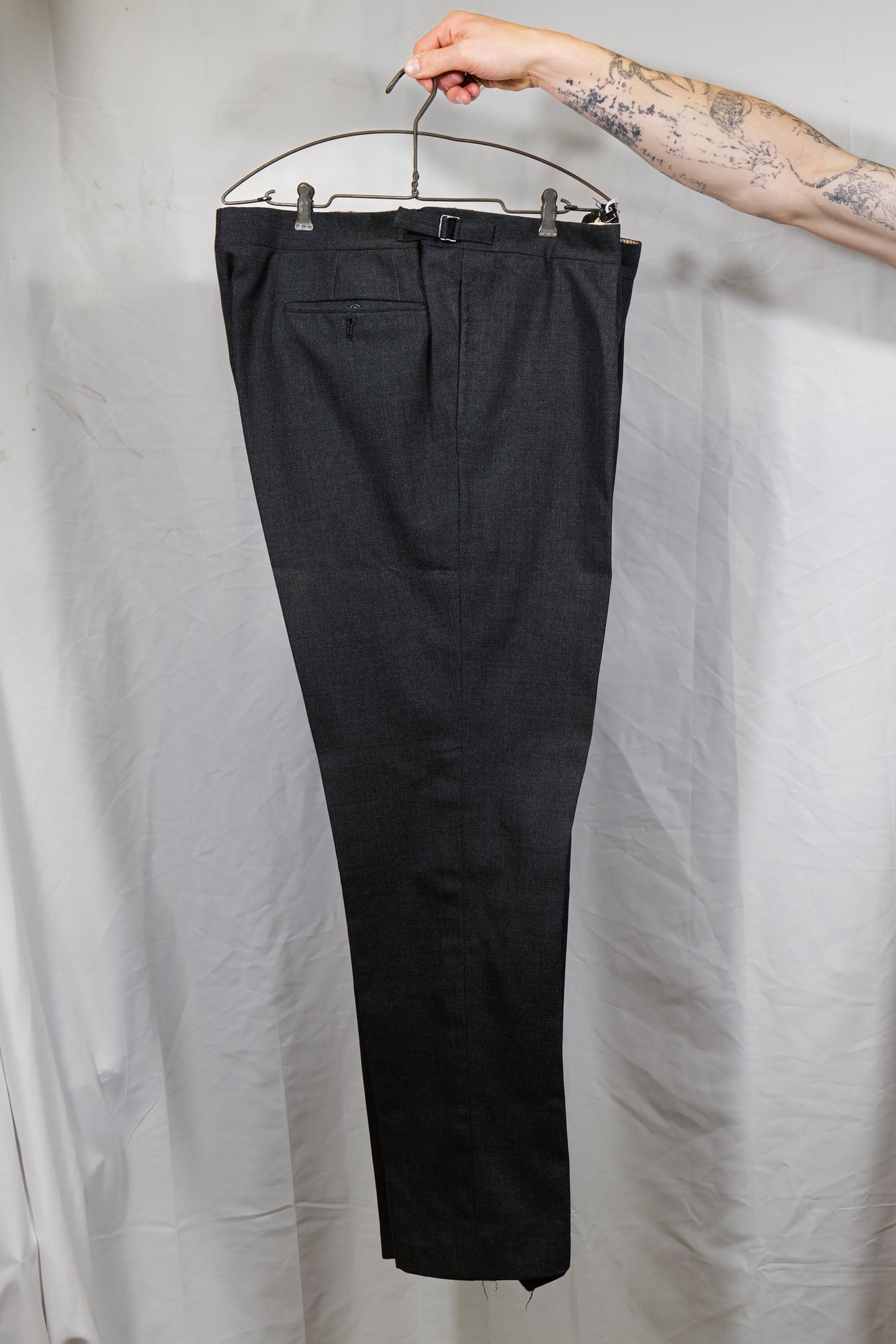 British Bespoke Tailor Made 1980s Does 1940s Barathea Suit By John Morgan & Co Tailors