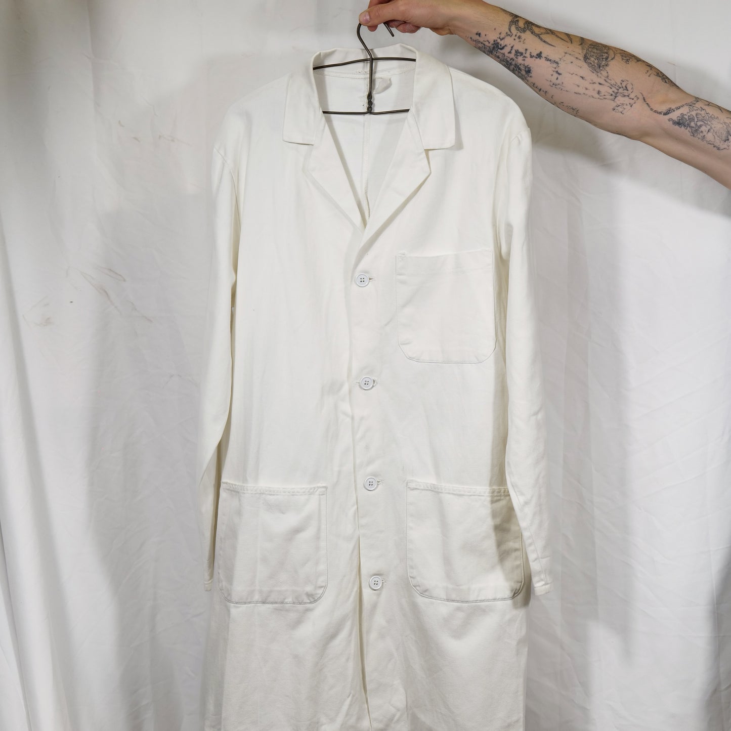 British 1940s Workwear Labcoat Drill Cotton
