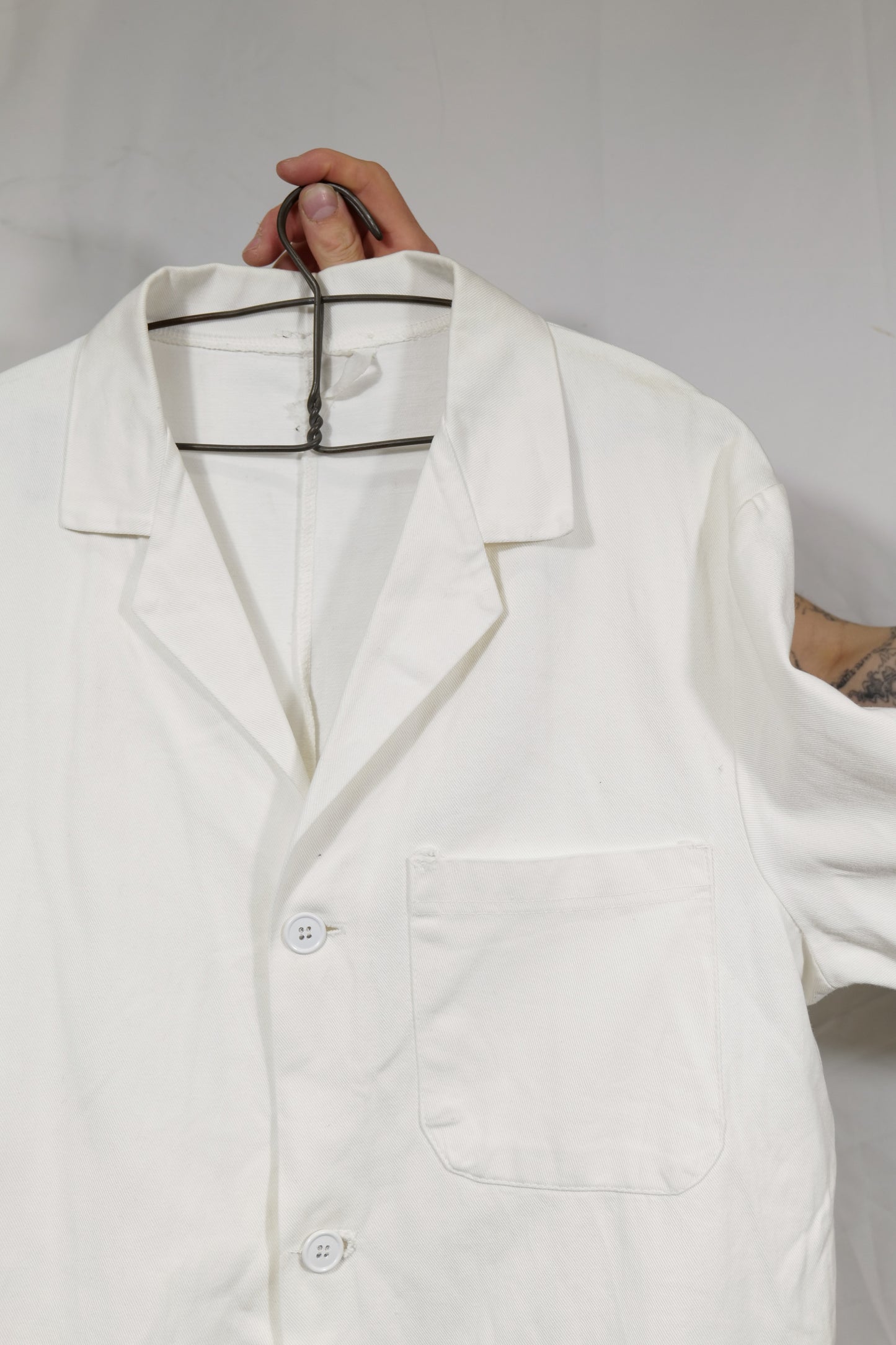 British 1940s Workwear Labcoat Drill Cotton