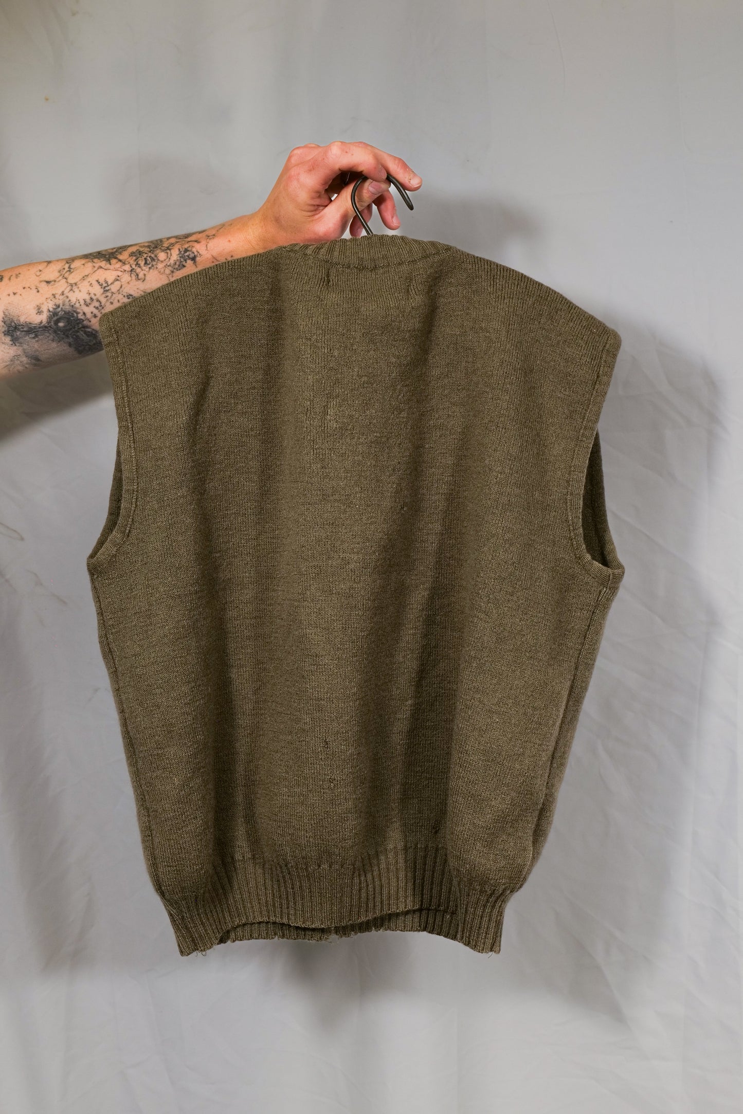 Cropped Made In UK Hunting Knitted Slipover Vest