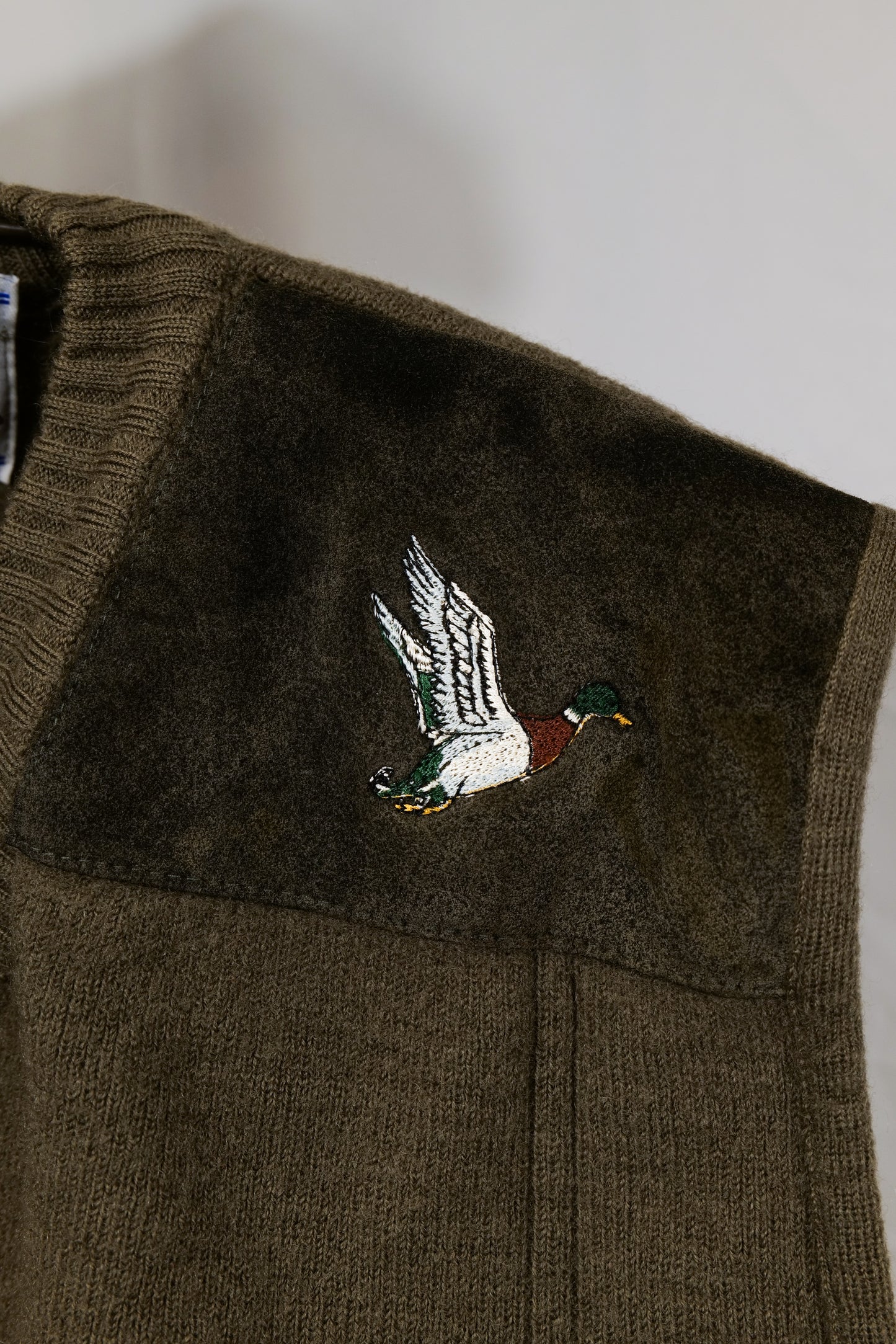 Cropped Made In UK Hunting Knitted Slipover Vest