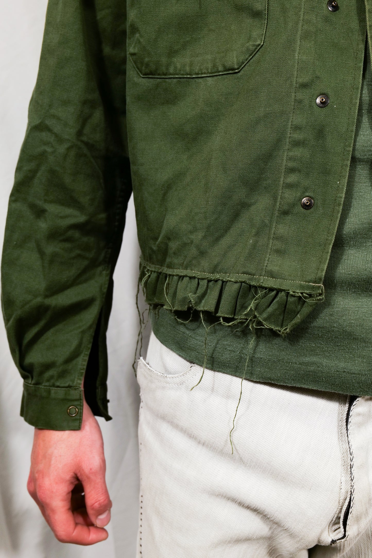 Costume Altered 1990s Cropped Military Jacket