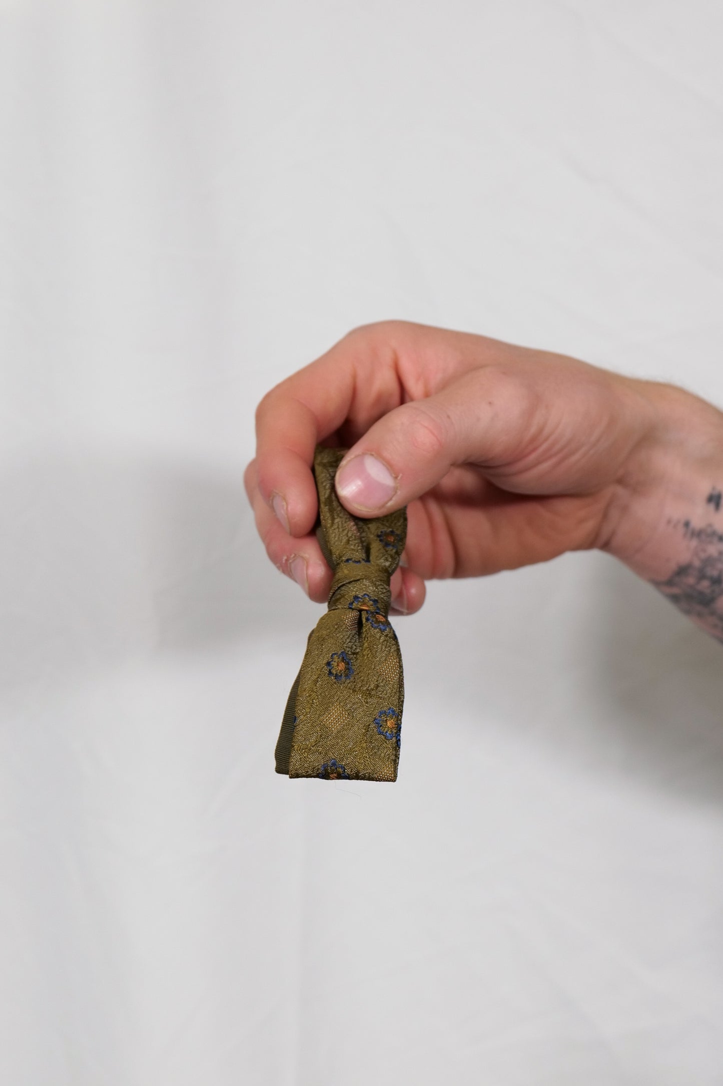 Rayon 1910s 1920s Clip On bowtie