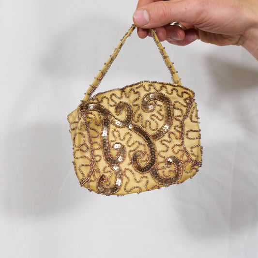Rare Ladies 1920s Sequin Purse With Zipper