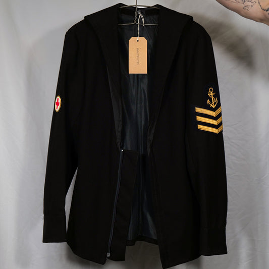 USN 1970s Naval Medical Sailor Middy Blouse Top