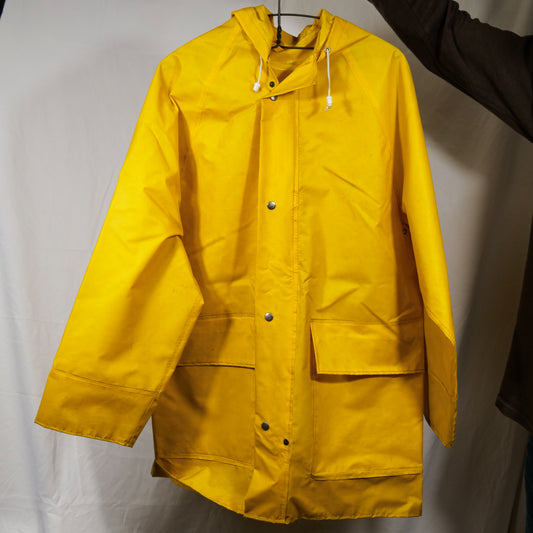 British 1970s Raglan Sleeve Smock And Trousers Fishermans PVC Set