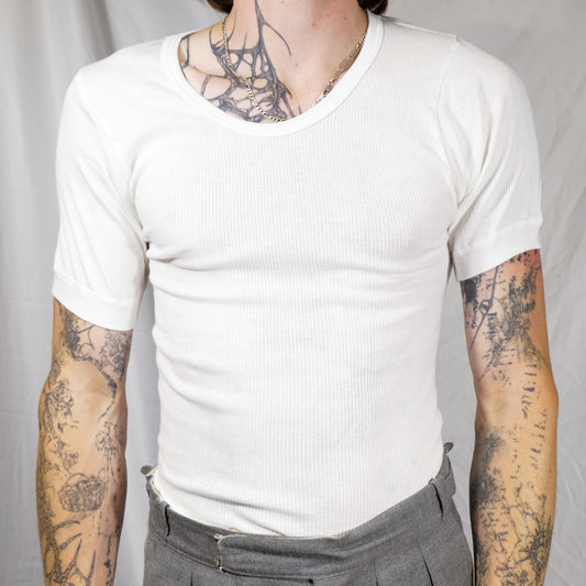 1970s Ribbed 100% Cotton T Shirts