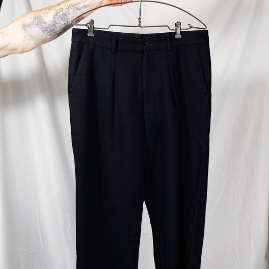 Still by Hand - Box Pleat Wool Pants