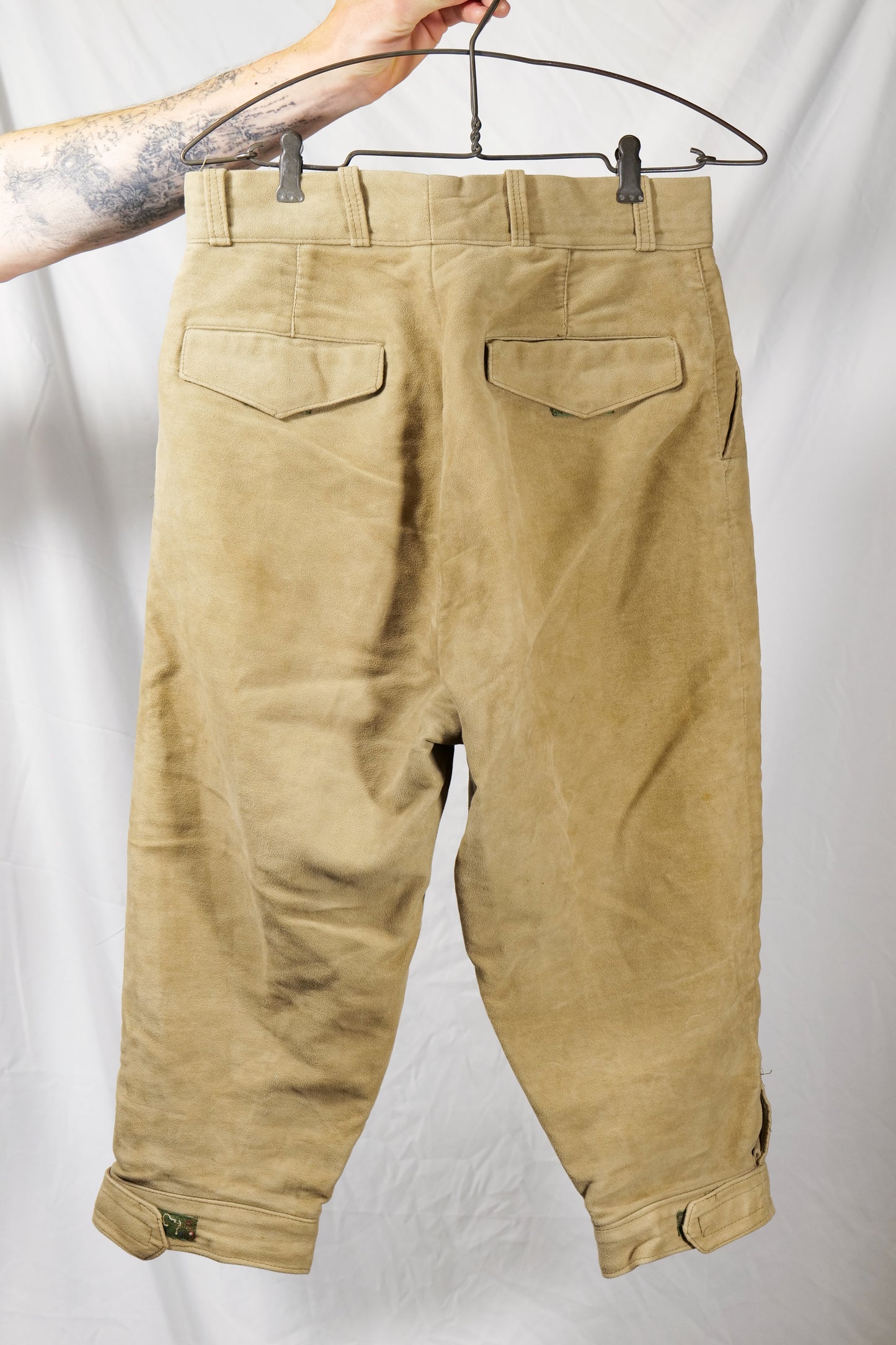 1970s Made In England Moleskin Hunting Trousers