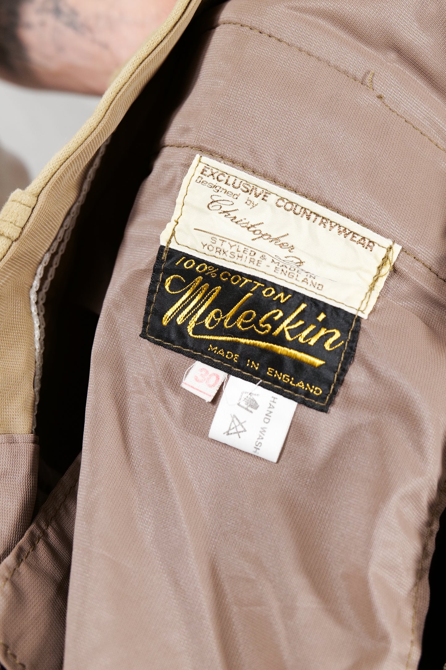 1970s Made In England Moleskin Hunting Trousers