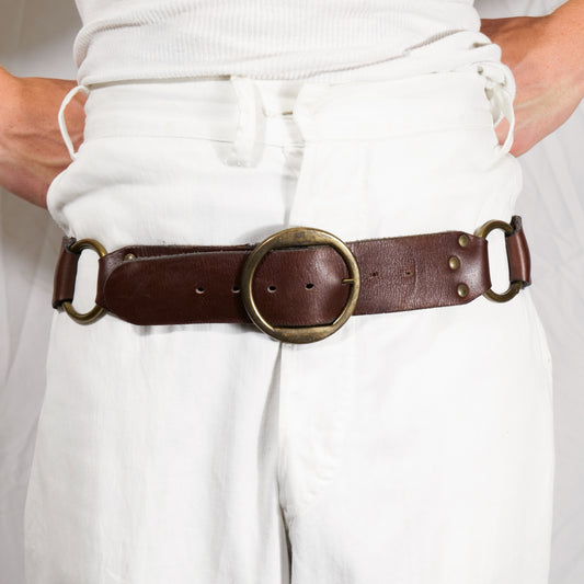 Rare 1960s Multi Loop Hippie Belt With Brass Hardware