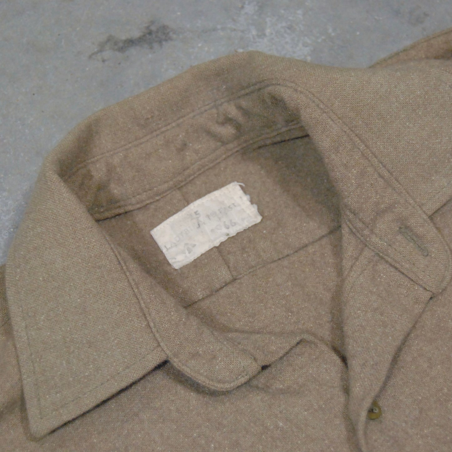 Post WW2 British Army 1960s Flannel Wool Shirt