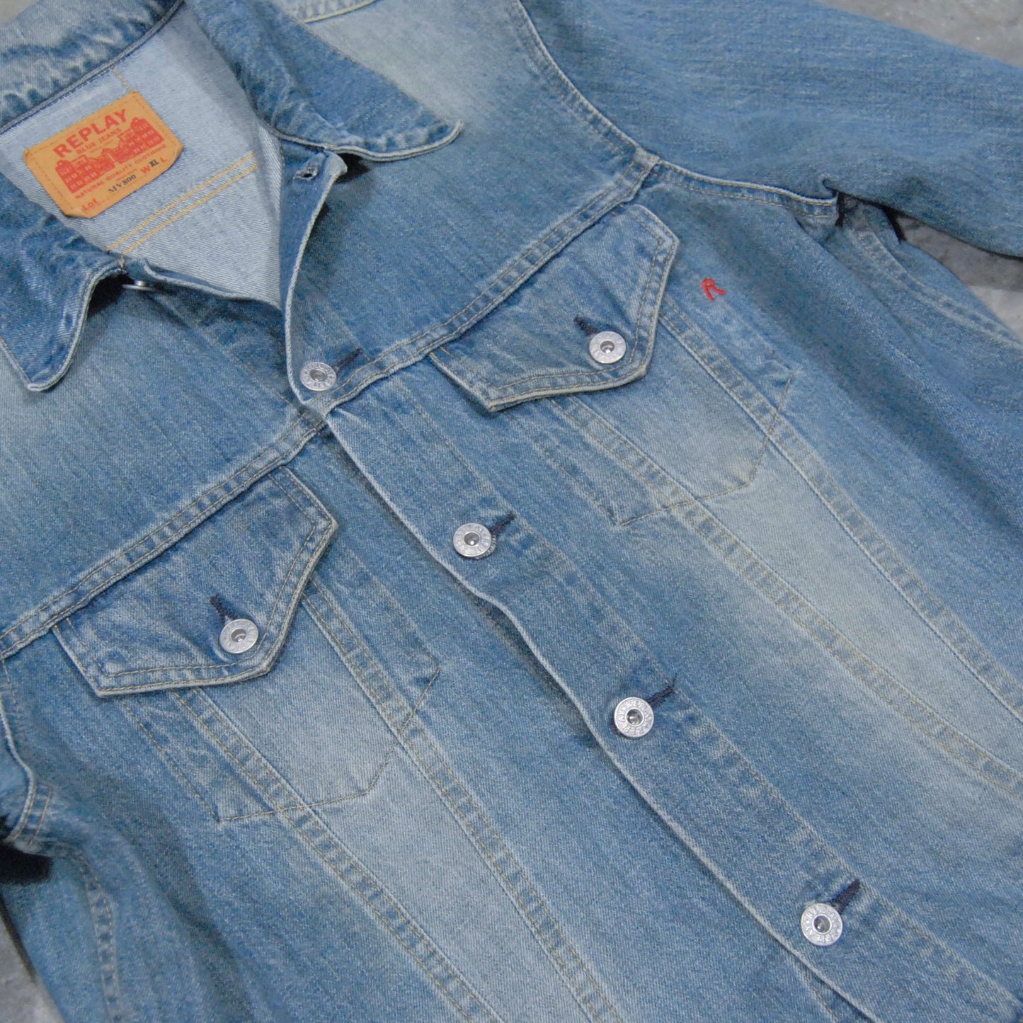 Mud Stain 90/2000s Faded Denim Jacket