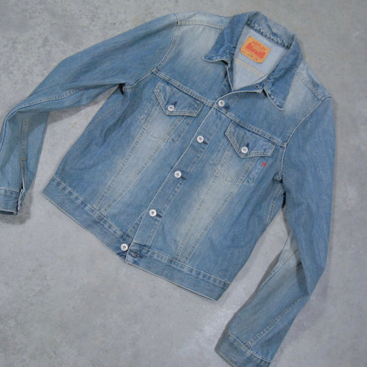 Mud Stain 90/2000s Faded Denim Jacket